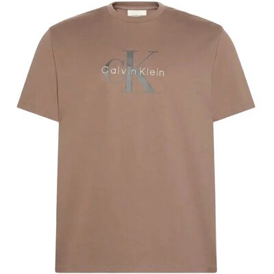 Calvin Ss Hero Monologo Tee 20S M TAUPE TONE M Calvin Ss Hero Monologo Tee 20S M TAUPE TONE M