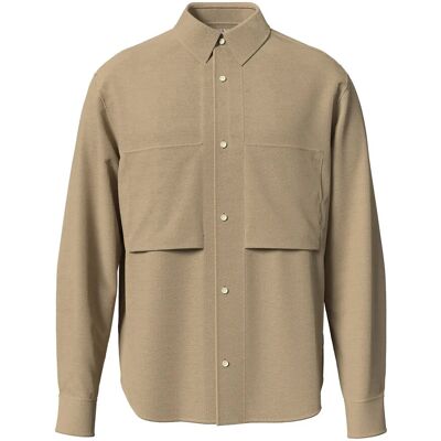 Calvin Ls Cotton Twill Relaxed Overshir M TRAVERTINE M Calvin Ls Cotton Twill Relaxed Overshir M TRAVERTINE M