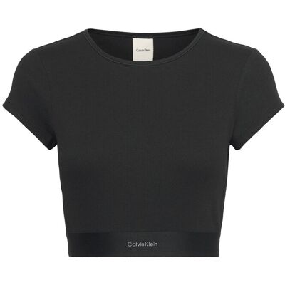 Calvin Rib Crop Tee L BLACK L Calvin Rib Crop Tee L BLACK L