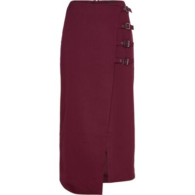 Copenhagen Muse Cmtailor-Skirt Is A Wrap Skirt In A Premium Material With A Concealed Back Zip F L WINDSOR WINE L Copenhagen Muse Cmtailor-Skirt Is A Wrap Skirt In A Premium Material With A Concealed Back Zip F L WINDSOR WINE L