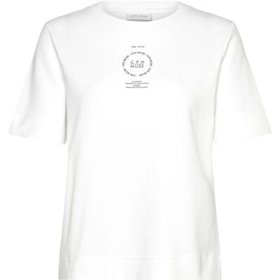 Copenhagen Muse Cmmuse-Tee XS BRIGHT WHITE W. BLACK XS Copenhagen Muse Cmmuse-Tee XS BRIGHT WHITE W. BLACK XS