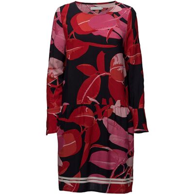 Coster Copenhagen Moss Crepe Dress W. Branch Print & 34 BRANCH PRINT AND DARK BLUE 34 Coster Copenhagen Moss Crepe Dress W. Branch Print & 34 BRANCH PRINT AND DARK BLUE 34