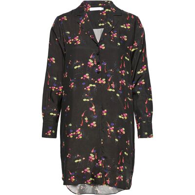 Coster Copenhagen Dress In Carp Print W. Revert Detai 36 CARP DARK PRINT 36 Coster Copenhagen Dress In Carp Print W. Revert Detai 36 CARP DARK PRINT 36