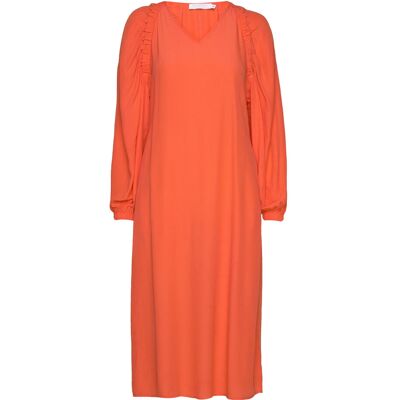 Coster Copenhagen Long Dress In Acetate 36 HOT ORANGE 36 Coster Copenhagen Long Dress In Acetate 36 HOT ORANGE 36