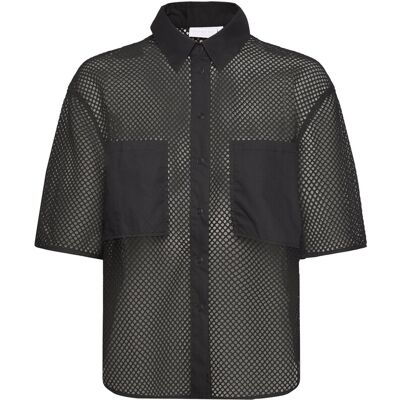 Coster Copenhagen Mesh Shirt 34 BLACK 34 Coster Copenhagen Mesh Shirt 34 BLACK 34