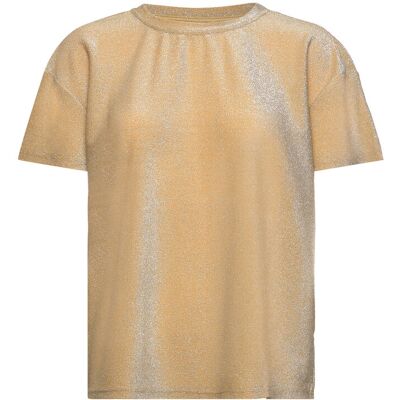 Coster Copenhagen Shimmer Tee In Lurex Jersey XS GOLD SHIMMER XS Coster Copenhagen Shimmer Tee In Lurex Jersey XS GOLD SHIMMER XS
