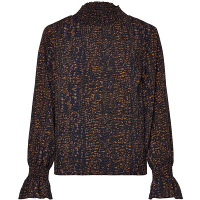 Coster Copenhagen Smock Blouse 34 SPLASH PRINT BLACK 34 Coster Copenhagen Smock Blouse 34 SPLASH PRINT BLACK 34