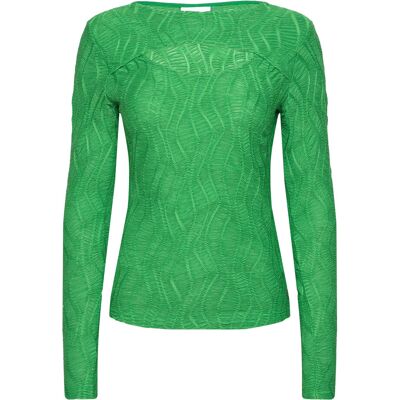 Coster Copenhagen Long Sleeve T-Shirt With Structure 34 LEAF GREEN 34 Coster Copenhagen Long Sleeve T-Shirt With Structure 34 LEAF GREEN 34
