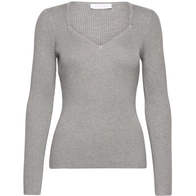 Coster Copenhagen Knit With Heart Shape Neck XL DARK GREY MELANGE XL Coster Copenhagen Knit With Heart Shape Neck XL DARK GREY MELANGE XL