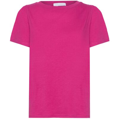 Coster Copenhagen T-Shirt With Pleats XS BERRY XS Coster Copenhagen T-Shirt With Pleats XS BERRY XS