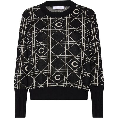 Coster Copenhagen Seawool With Logo L BLACK/CREME L Coster Copenhagen Seawool With Logo L BLACK/CREME L