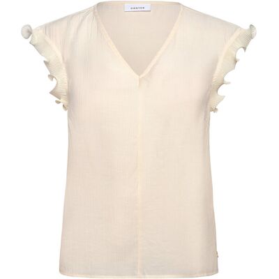 Coster Copenhagen Top With Ruffles In V-Neck 36 CREME 36 Coster Copenhagen Top With Ruffles In V-Neck 36 CREME 36