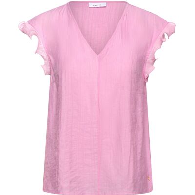 Coster Copenhagen Top With Ruffles In V-Neck 36 MAGENTA 36 Coster Copenhagen Top With Ruffles In V-Neck 36 MAGENTA 36