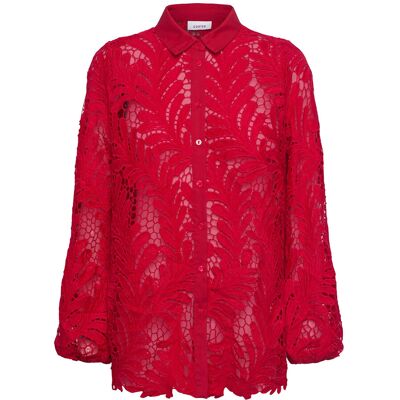 Coster Copenhagen Lace Shirt 34 SCARLET RED 34 Coster Copenhagen Lace Shirt 34 SCARLET RED 34