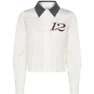 Coster Copenhagen Shirt With Rib Collar 34 WHITE 34 Coster Copenhagen Shirt With Rib Collar 34 WHITE 34