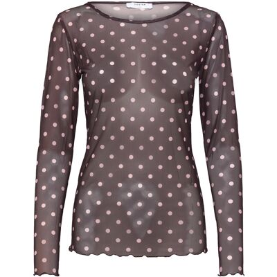 Coster Copenhagen Eve Mesh Blouse XXL DOT PRINT XXL Coster Copenhagen Eve Mesh Blouse XXL DOT PRINT XXL
