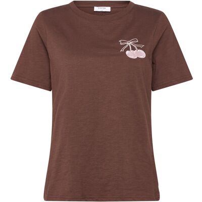 Coster Copenhagen Mini Cherry T-Shirt M CHOCOLATE NUT M Coster Copenhagen Mini Cherry T-Shirt M CHOCOLATE NUT M