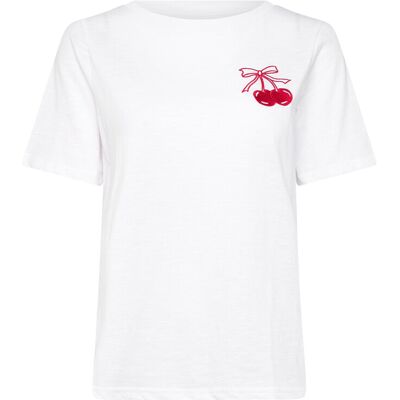 Coster Copenhagen Mini Cherry T-Shirt XS WHITE XS Coster Copenhagen Mini Cherry T-Shirt XS WHITE XS