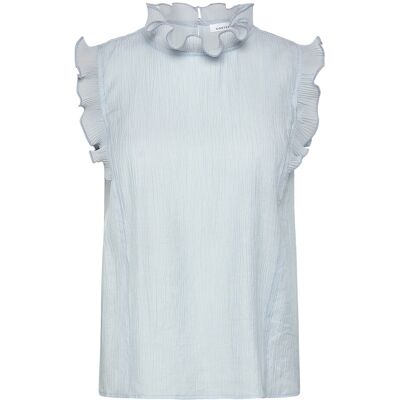 Coster Copenhagen Top With Ruffles 44 BRIGHT BLUE 44 Coster Copenhagen Top With Ruffles 44 BRIGHT BLUE 44