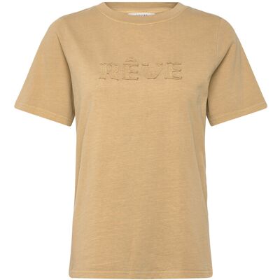 Coster Copenhagen Reve Washed T-Shirt - Mid Sleeve XS WASHED SAND XS Coster Copenhagen Reve Washed T-Shirt - Mid Sleeve XS WASHED SAND XS