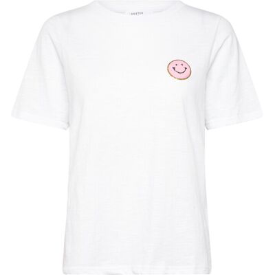 Coster Copenhagen Cc Smile T-Shirt - Mid Sleeve XXL WHITE - 200 (PINK SMILEY) XXL Coster Copenhagen Cc Smile T-Shirt - Mid Sleeve XXL WHITE - 200 (PINK SMILEY) XXL
