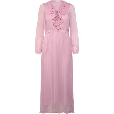 Coster Copenhagen Long Ruffle Dress 38 BON BON PINK 38 Coster Copenhagen Long Ruffle Dress 38 BON BON PINK 38