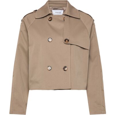 Coster Copenhagen Short Trench Jacket 40 SAND OLIVE 40 Coster Copenhagen Short Trench Jacket 40 SAND OLIVE 40