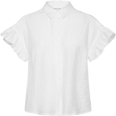 Coster Copenhagen Shirt With Ruffle Sleeves 44 WHITE 44 Coster Copenhagen Shirt With Ruffle Sleeves 44 WHITE 44