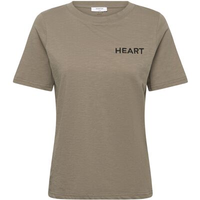 Coster Copenhagen Tee With Heart Embroidery M DUSTY OLIVE M Coster Copenhagen Tee With Heart Embroidery M DUSTY OLIVE M