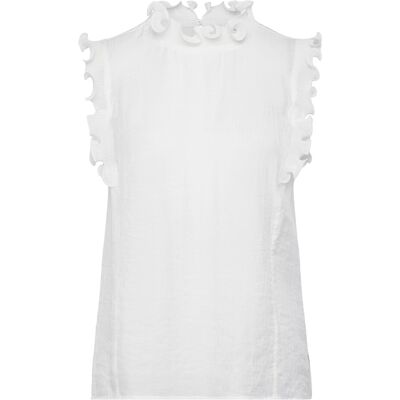 Coster Copenhagen Top With Ruffles 38 WHITE 38 Coster Copenhagen Top With Ruffles 38 WHITE 38