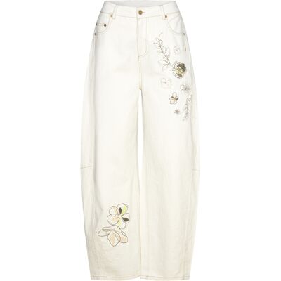Coster Copenhagen Embroidered Pants - Anna Fit 34 PEARL 34 Coster Copenhagen Embroidered Pants - Anna Fit 34 PEARL 34