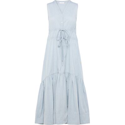 Coster Copenhagen Maxi Dress With Bows 36 ASH BLUE 36 Coster Copenhagen Maxi Dress With Bows 36 ASH BLUE 36
