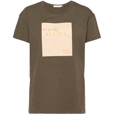 Coster Copenhagen Oversize T-Shirt W. Flock Print XS NIGHT GREEN XS Coster Copenhagen Oversize T-Shirt W. Flock Print XS NIGHT GREEN XS