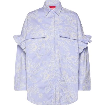 crās Flowercras Shirt 40 BLUE BLOSSOM STRIPE 40 crās Flowercras Shirt 40 BLUE BLOSSOM STRIPE 40