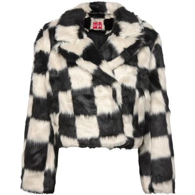 crās Liecras Jacket 38 WHITE BLACK CHECK 38 crās Liecras Jacket 38 WHITE BLACK CHECK 38