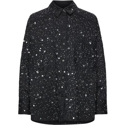 crās Elliecras Shirt 34 9995 BLACK PINSTRIPE 34 crās Elliecras Shirt 34 9995 BLACK PINSTRIPE 34