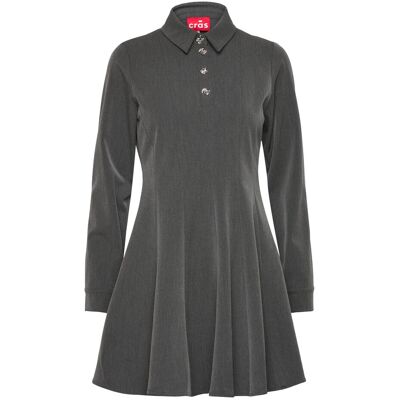 crās Polocras Dress 42 GREY MELANGE 42 crās Polocras Dress 42 GREY MELANGE 42