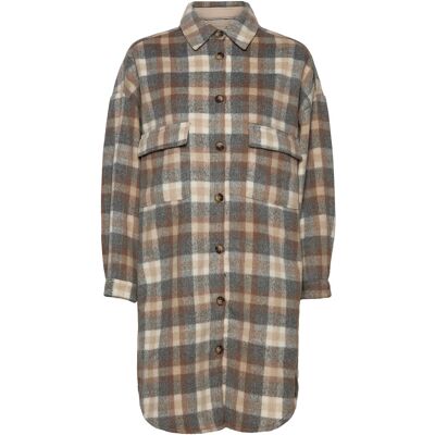 Cream Tara Cr Oz Shirt Jacket S FEATHER GRAY CHECK S Cream Tara Cr Oz Shirt Jacket S FEATHER GRAY CHECK S