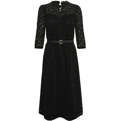 Cream Crgila Lace Dress - Zally Fit XS PITCH BLACK XS Cream Crgila Lace Dress - Zally Fit XS PITCH BLACK XS