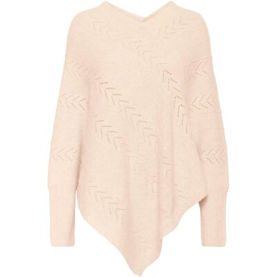 Cream Crholiday Knit Poncho ONE SIZE OAT MELANGE ONE SIZE Cream Crholiday Knit Poncho ONE SIZE OAT MELANGE ONE SIZE