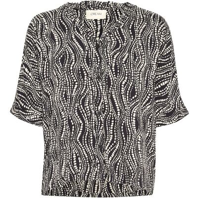 Cream Crtiah Ss Shirt 34 BLACK WAVY DOTS 34 Cream Crtiah Ss Shirt 34 BLACK WAVY DOTS 34
