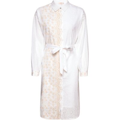 Cream Crrymyma Shirt Dress - Mollie Fit 40 SNOW WHITE 40 Cream Crrymyma Shirt Dress - Mollie Fit 40 SNOW WHITE 40