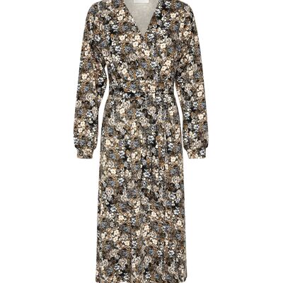 Cream Cranett Midi Dress - Zally Fit XS PECAN BROWN FLORAL XS Cream Cranett Midi Dress - Zally Fit XS PECAN BROWN FLORAL XS