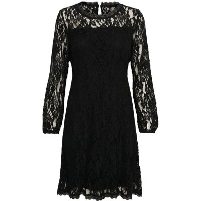 Cream Crkit Lace Ls Dress - Zally Fit XS PITCH BLACK XS Cream Crkit Lace Ls Dress - Zally Fit XS PITCH BLACK XS