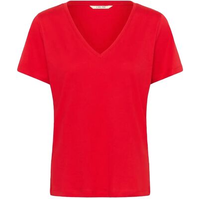 Cream Crnaia Deep V-Neck T-Shirt XS HIGH RISK RED XS Cream Crnaia Deep V-Neck T-Shirt XS HIGH RISK RED XS