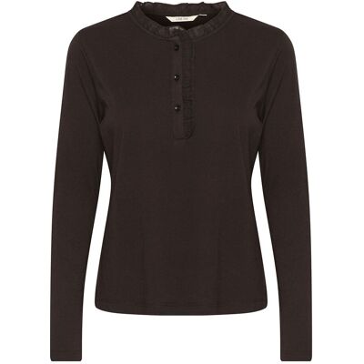 Cream Crnaia Flounce Blouse XL CHOCOLATE PLUM XL Cream Crnaia Flounce Blouse XL CHOCOLATE PLUM XL