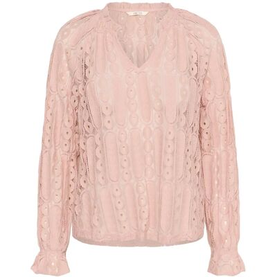 Cream Crtully V-Neck Lace Blouse 38 SEPIA ROSE 38 Cream Crtully V-Neck Lace Blouse 38 SEPIA ROSE 38