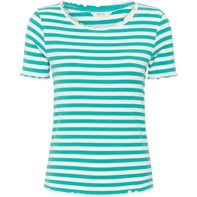 Cream Crribba Stripe Tshirt S CERAMIC WHITE STRIPE S Cream Crribba Stripe Tshirt S CERAMIC WHITE STRIPE S