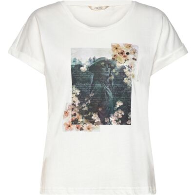 Cream Crmias T-Shirt S CALM TEXT FLORAL S Cream Crmias T-Shirt S CALM TEXT FLORAL S