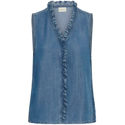 Cream Crmolly Sleeveless Blouse 34 JASPAR BLUE DENIM 34 Cream Crmolly Sleeveless Blouse 34 JASPAR BLUE DENIM 34